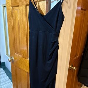 Lulu's Midnight Blue Asymmetrical Dress